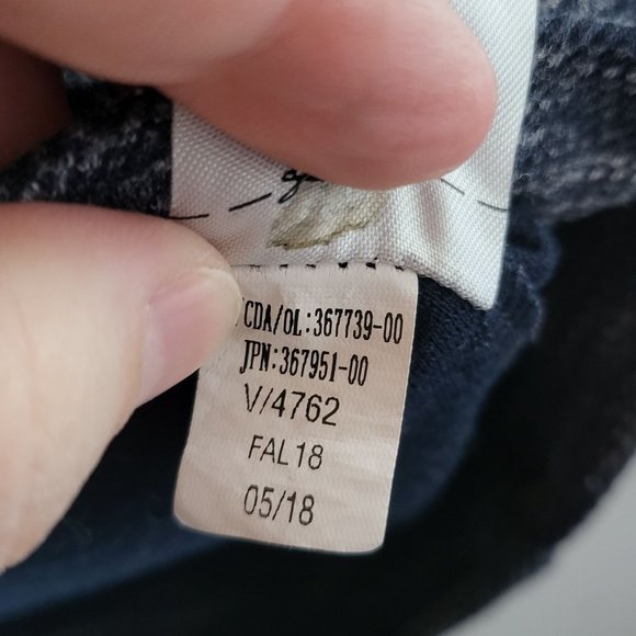 Banana Republic Womens Ruffle Short Sleeve Navy Blouse Size Medium Preppy Mature - Picture 7 of 9